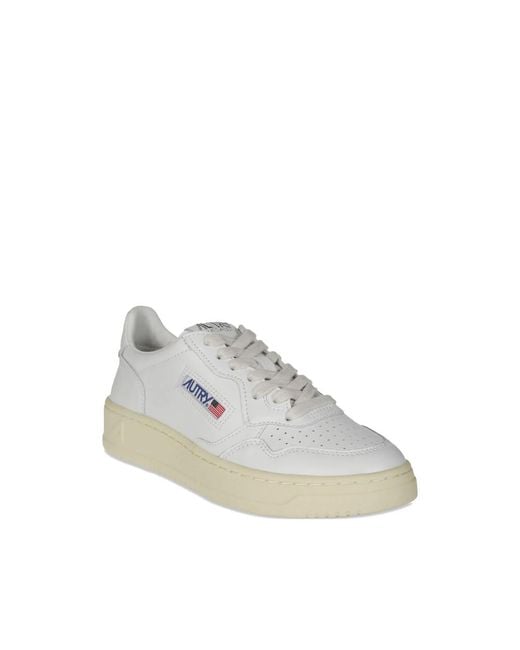 Autry Gray Perforated Panelled Sneakers