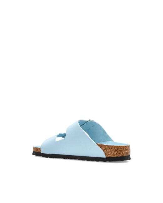 Birkenstock Blue Arizona Big Buckle High Shine Shoes