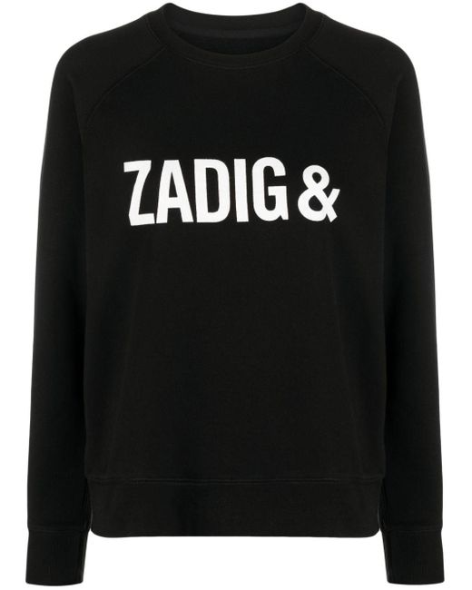 Zadig & Voltaire Black Logo-print Crew-neck Sweatshirt
