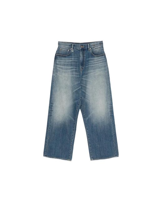 R13 Blue Wide Jeans for men