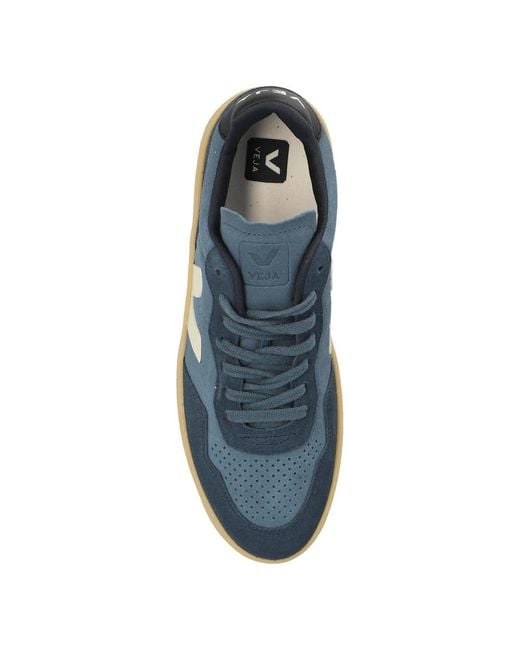 Veja Blue V-90 Suede Sneakers for men