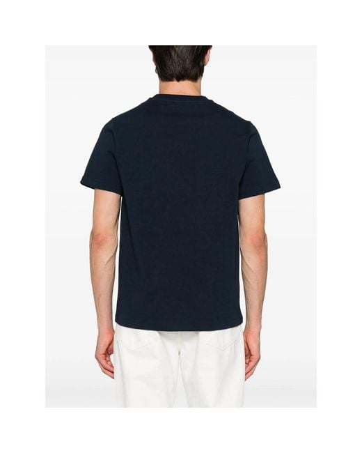 A.P.C. Blue Dark Cotton T-Shirt
