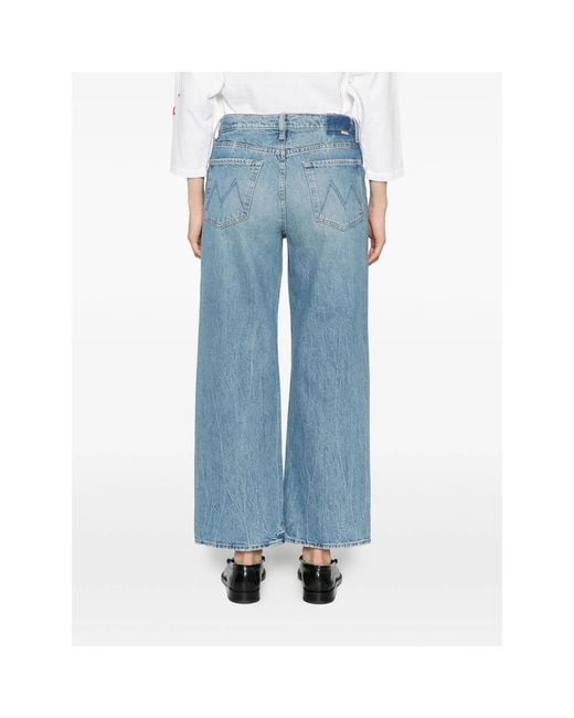 Mother Blue Straight Fit Jeans