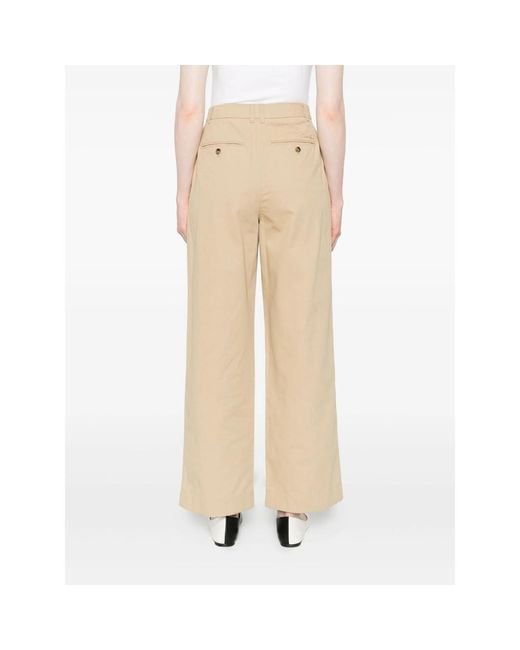 DUNST Natural Pleated-Front Trousers