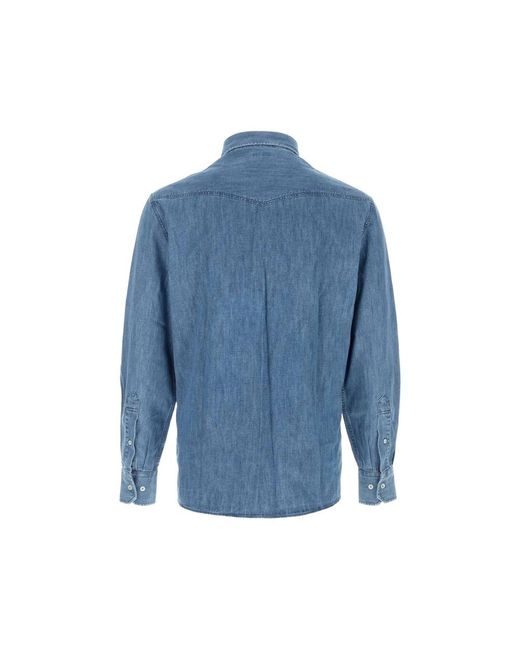 Brunello Cucinelli Blue Shirts for men