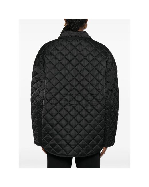 Totême Black Collared Quilted Jacket