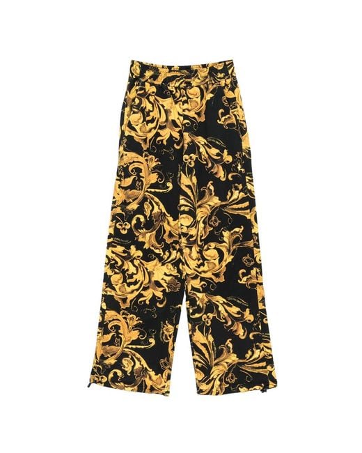 Versace Jeans Couture Women's Yellow Barocco-Print Track Pants