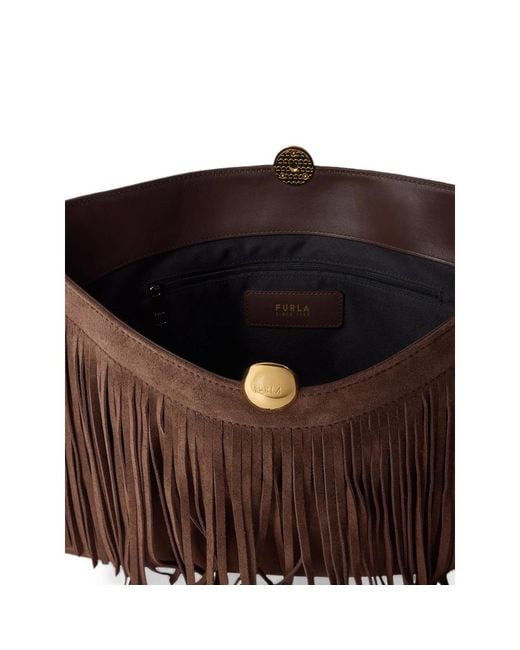 Furla Brown Sfera Soft Shoulder Bag L