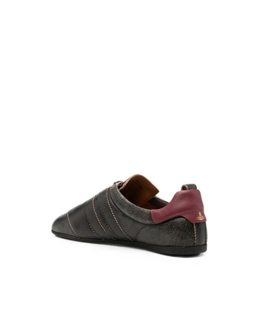 Vivienne Westwood Black Drunken Trainer Leather Sneakers for men