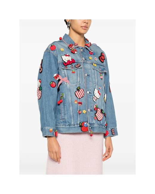 Péro Blue Embellished Jacket