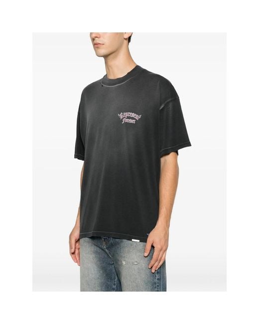 Represent Black Graphic-Print T-Shirt for men