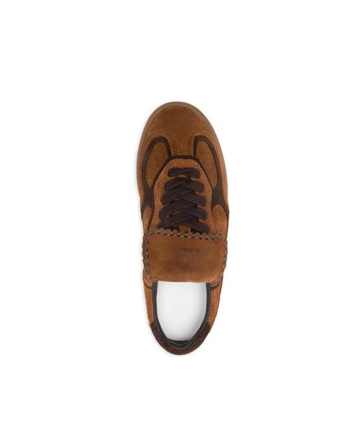 Alohas Brown Perforated Lace-Up Sneakers