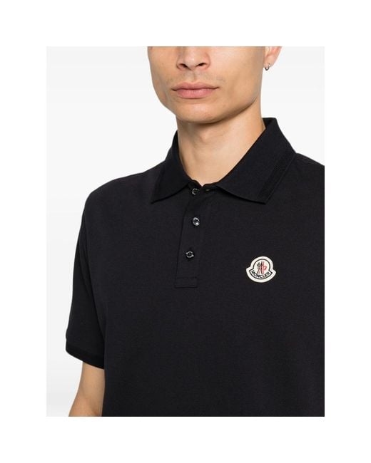 Moncler Black Polo Shirts for men