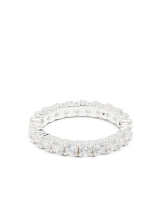 Hatton Labs White Crystal-Embellished Sterling- Ring