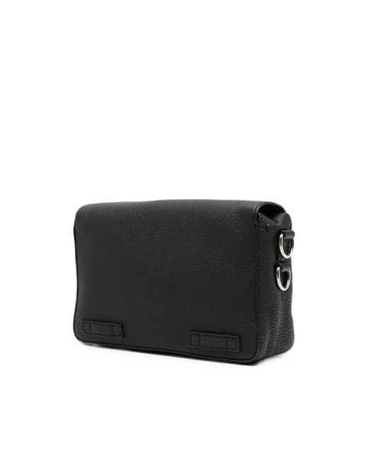 Fendi Black Small Leather Shoulder Bag for men