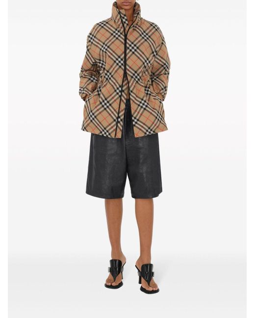 Burberry Brown Check-Pattern Jacket