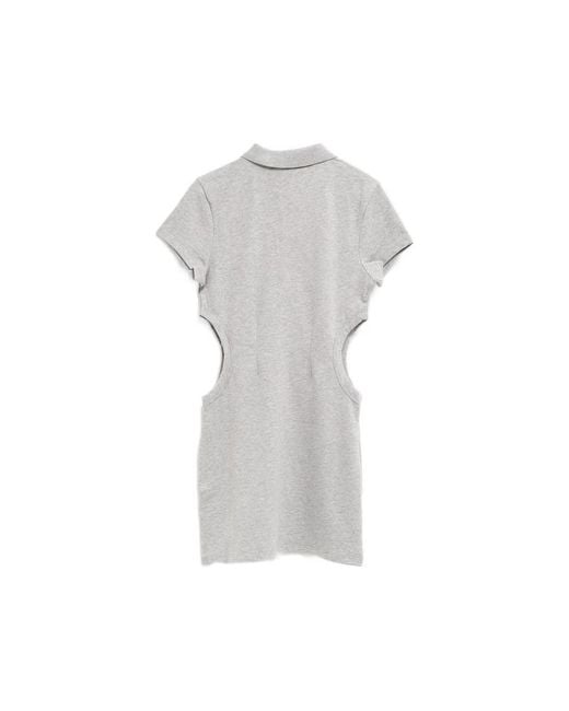 Paloma Wool Gray Susana Cut-Out Button-Up Dress