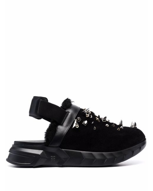 Givenchy Black Marshmallow Spike Sandals for men