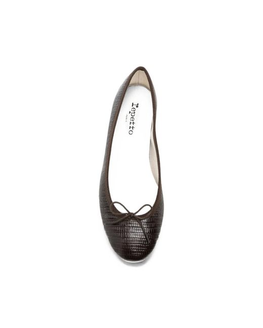 Repetto Black Lizard-Effect Bow-Detail Pumps