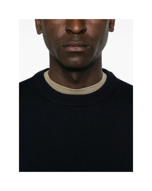 La Fileria Black Crew-Neck Sweater for men