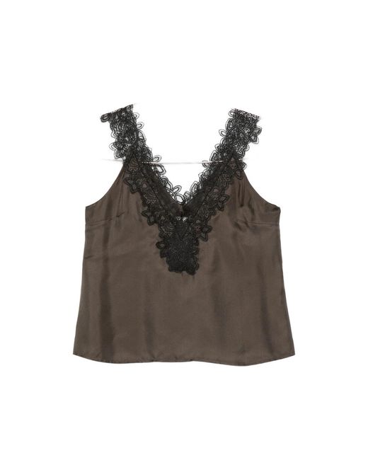 Rohe Brown V-Neck Silk Top