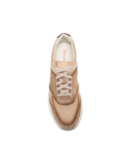 Santoni Natural Innova Perforated Sneakers for men