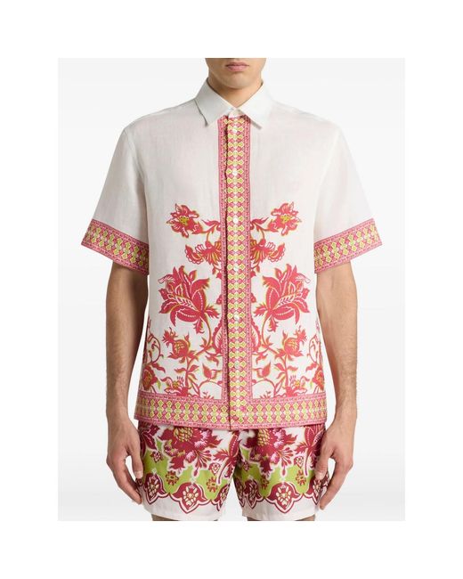 Etro Red Neutrals Shirts for men