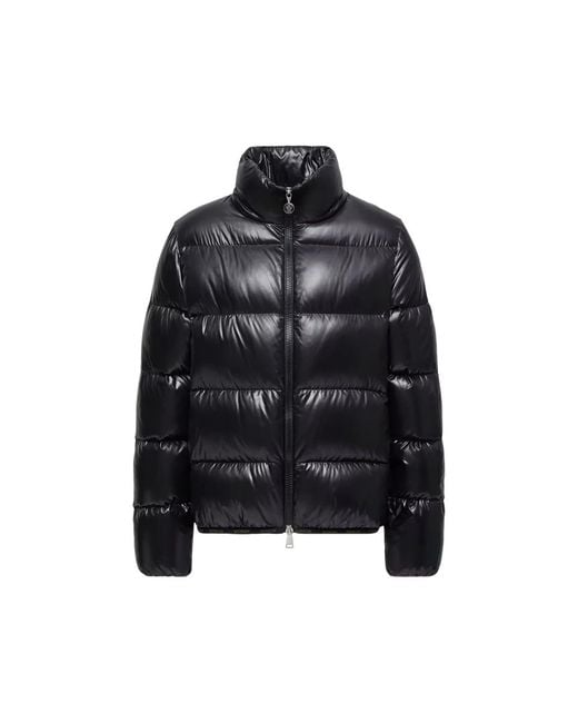 Moncler Black Abbadia Quilted Logo-Patch Jacket