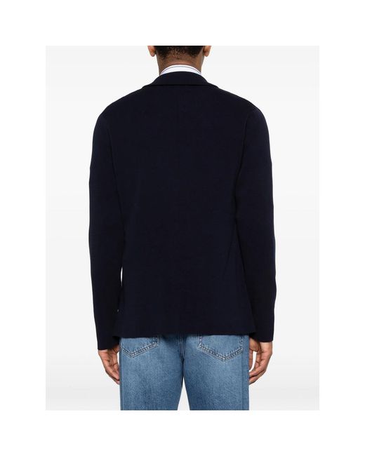 Roberto Collina Black Patch-Pockets Cardigan for men