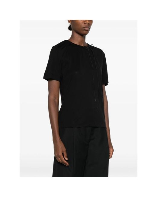 Simone Rocha Black Bow-Detail T-Shirt