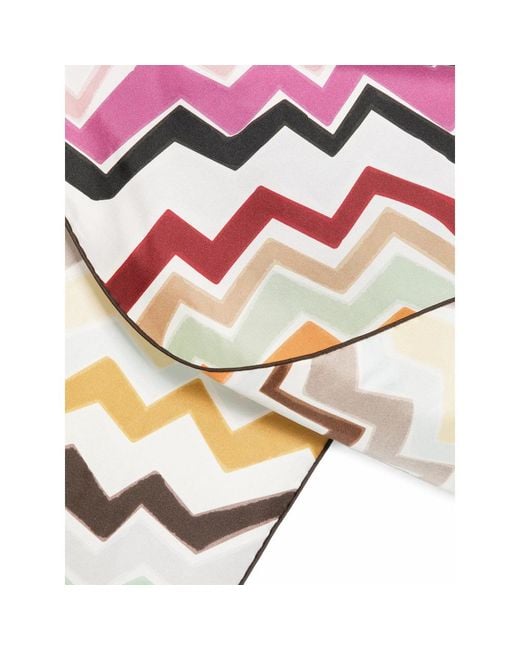 Missoni Pink Zig-Zag-Print Scarf