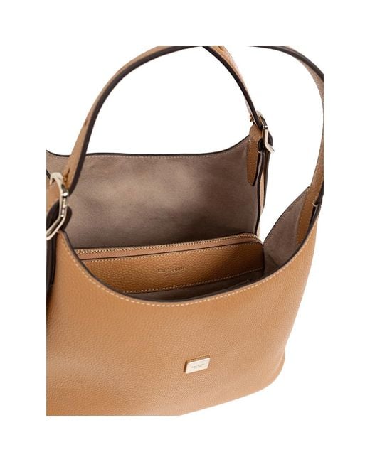 Kate Spade Brown Tote Bag Pebbled Leather
