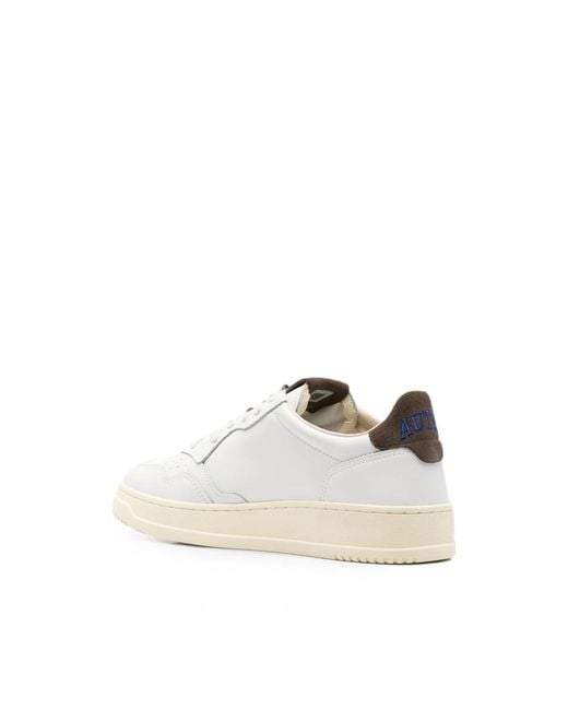 Autry White Medalist Logo-Patch Sneakers for men
