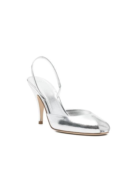 3Juin White Mely Slingback Heeled Sandals