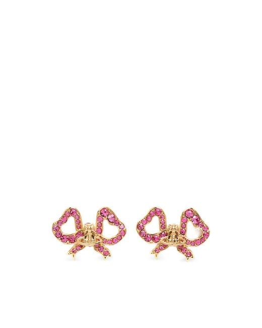 Vivienne Westwood Pink Rigoberta Crystal-Embellished Earrings