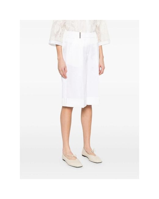 Peserico White Shorts