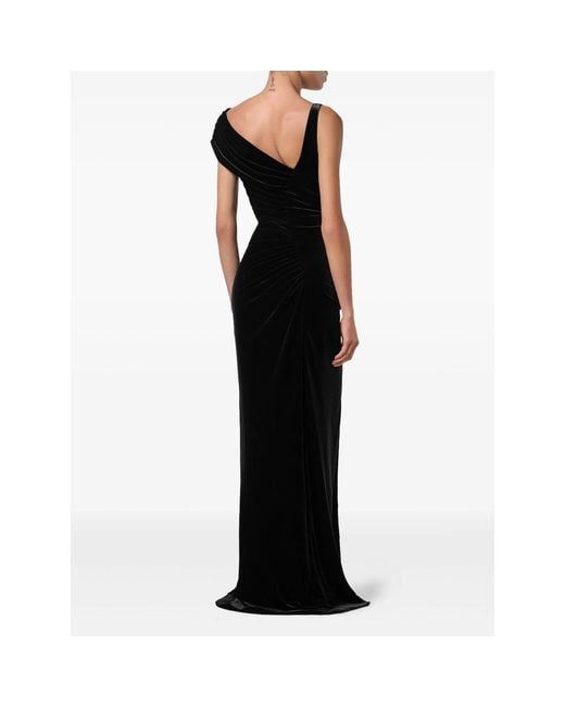 Versace Black La Medusa Velvet Gown