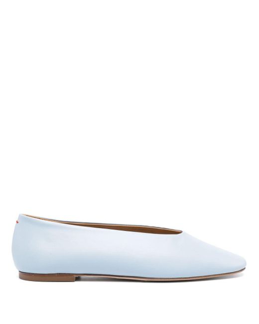 Aeyde White Kirsten Nappa Leather Powderblue Shoes