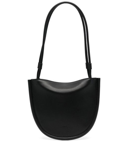 LÉMÉLS Black Debossed-logo Leather Shoulder Bag