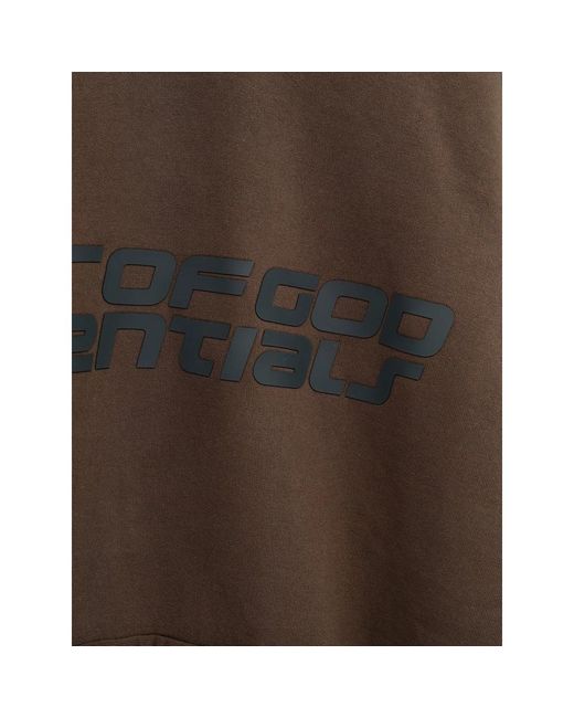 Fear Of God Brown Relaxed Fit Cotton Hoodie for men
