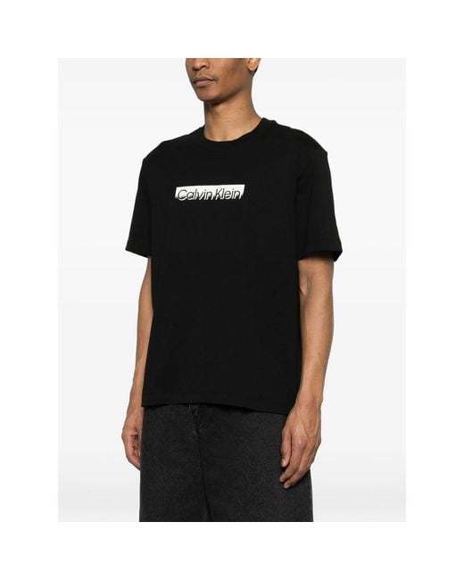 Calvin Klein Black Logo-Print T-Shirt for men