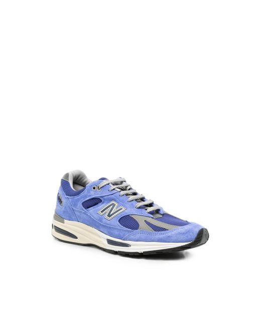 New Balance Blue 991 Logo-Detail Sneakers for men