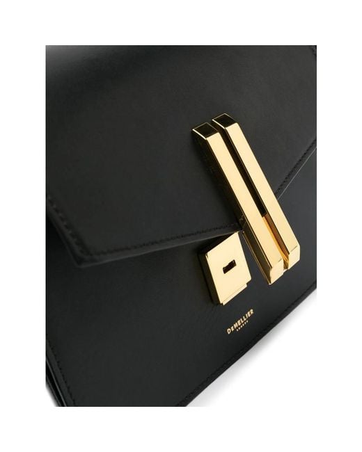 DeMellier London Black Vancouver Leather Shoulder Bag