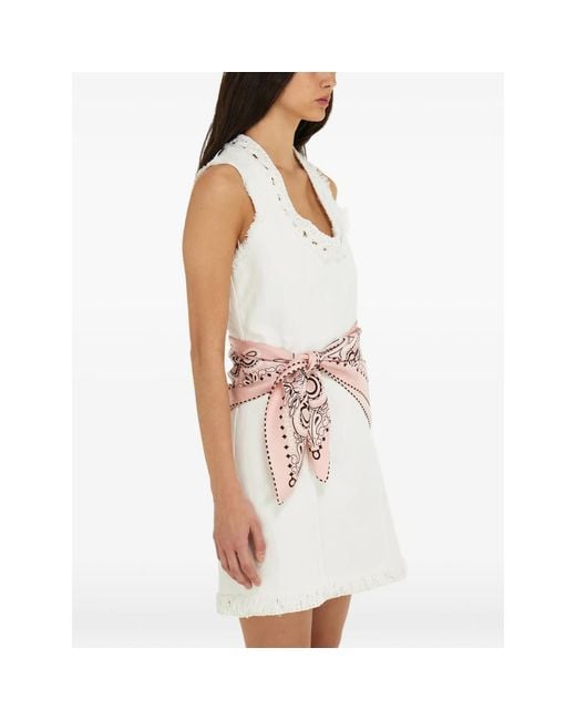 Ferragamo Pink Paisley Print Silk Scarf