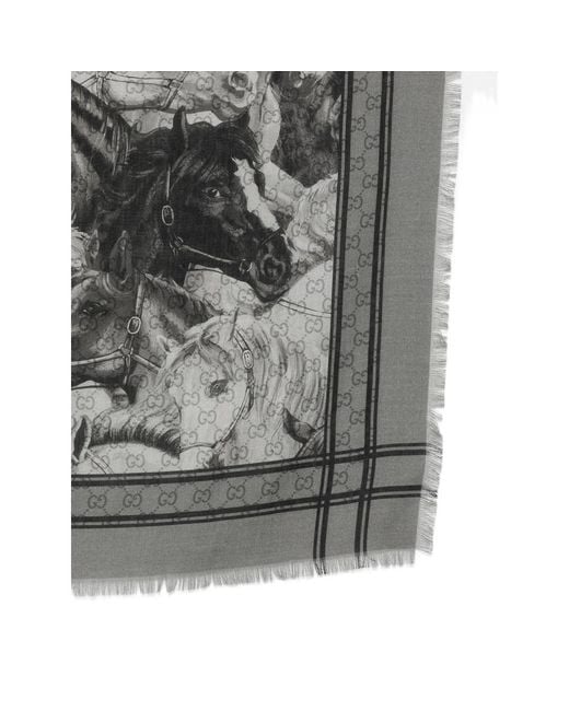 Gucci Gray Scarves for men