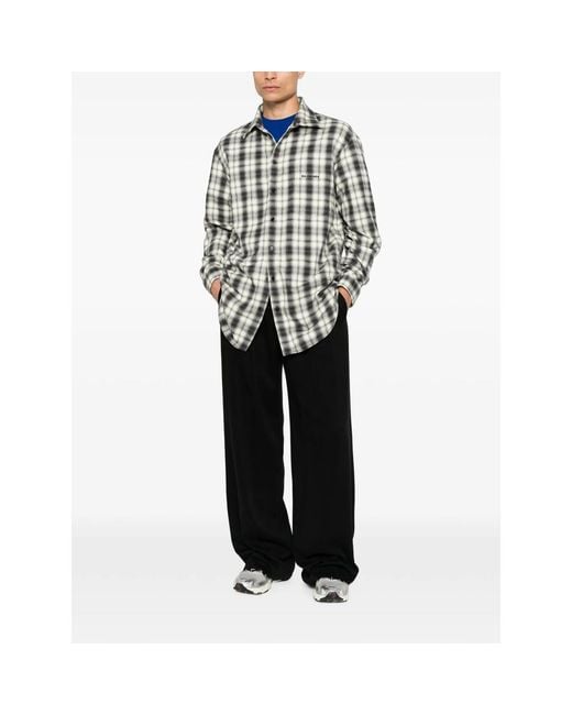 Balenciaga Gray Neutrals Shirts for men