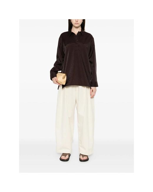 Studio Nicholson Black Polo-Collar Shirt