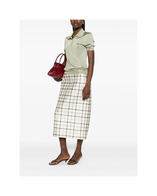 Fendi Green Button-Up Polo Shirt