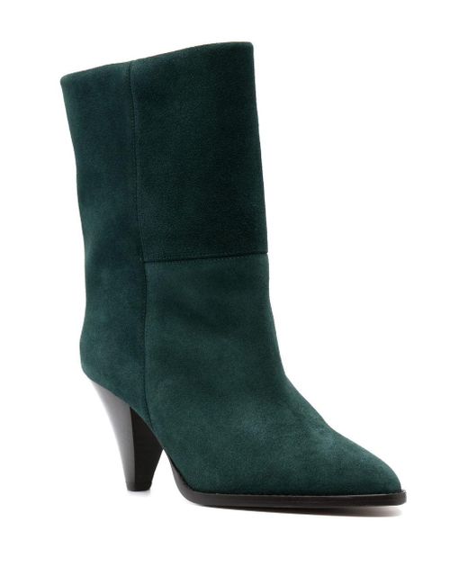 Isabel Marant Green Rouxa 75mm Suede Ankle Boots