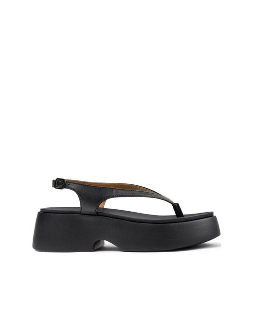 Camper Blue Tasha Buckle-Fastening Platform Sandals